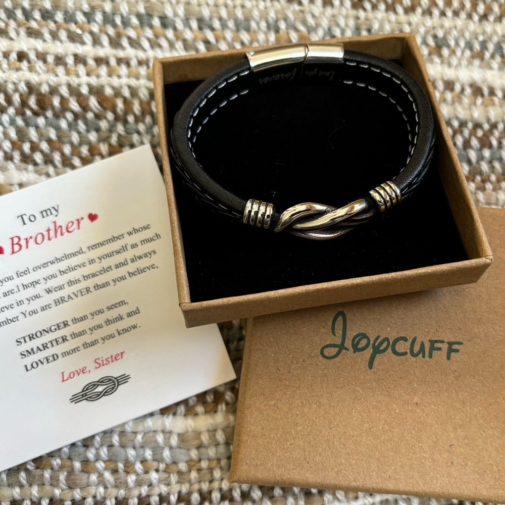 Joycuff Black
 and Silver Brothers Bracelet